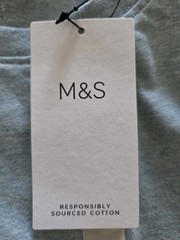 M&S Regular Fit Pure Cotton Crew Neck T-Shirt ~ REGULAR LENGTH ~ 2 PACK ~ Size S
