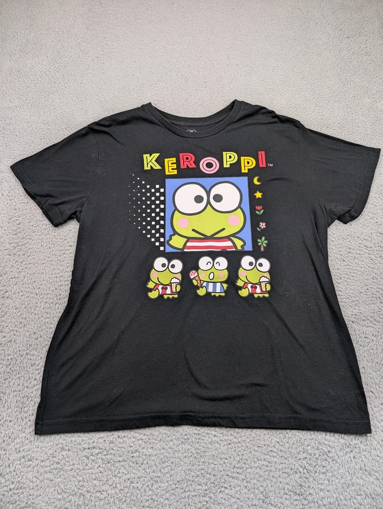 Keroppi Shirt Mens 2XL Sanrio XXL Cartoon Frog Graphic Tee 2022 Pop Culture