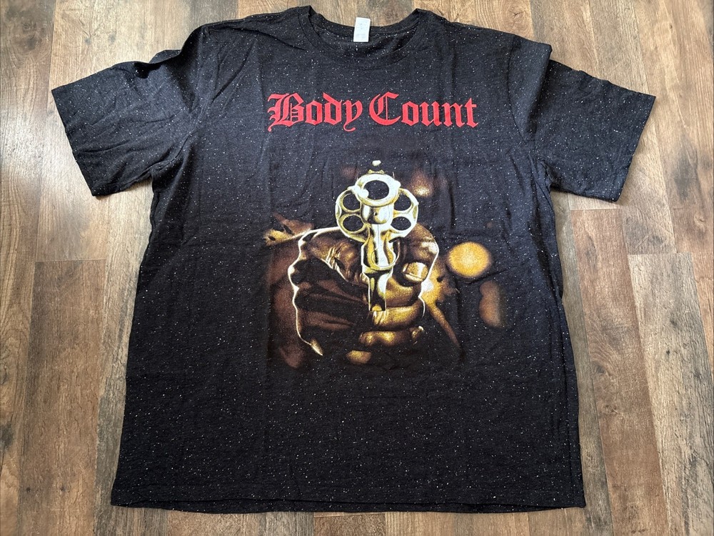 NOS Body Count Bloodlust Revolver T-shirt Black Size 3XL White Specks
