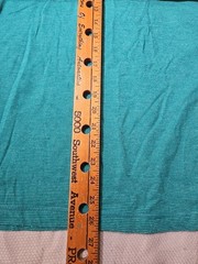Vintage On Your Mark Shirt Mens XL Blue Teal Striped Preppy Casual Normcore Tee
