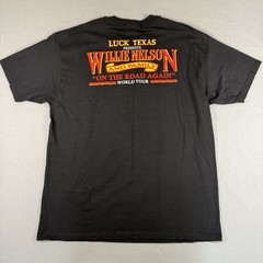 Hanes Beefy T-Shirt Men’s XL Black Willie Nelson Spirit On The Road Again Tour