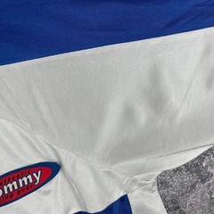 Tommy Hilfiger Jeans Racing Gear Quater Zip T-Shirt Vintage White Size XL