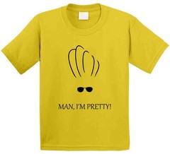 Johnny Bravo Man I’m Pretty Cartoon Tv Funny Retro Vintage Daisy Yellow Cot