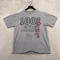 South Carolina Gamecocks T Shirt Adult Size Large Gray Short Sleeve Gear