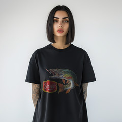 Schmidt Beer Fishing T-Shirt Vintage Pike Fish Graphic Tee for Beer Lovers A337