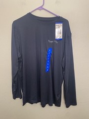 Hang Ten Men Long Sleeve Sun Tee UPF 50+ Quick-dry fabric, Lightweight Dark Blue