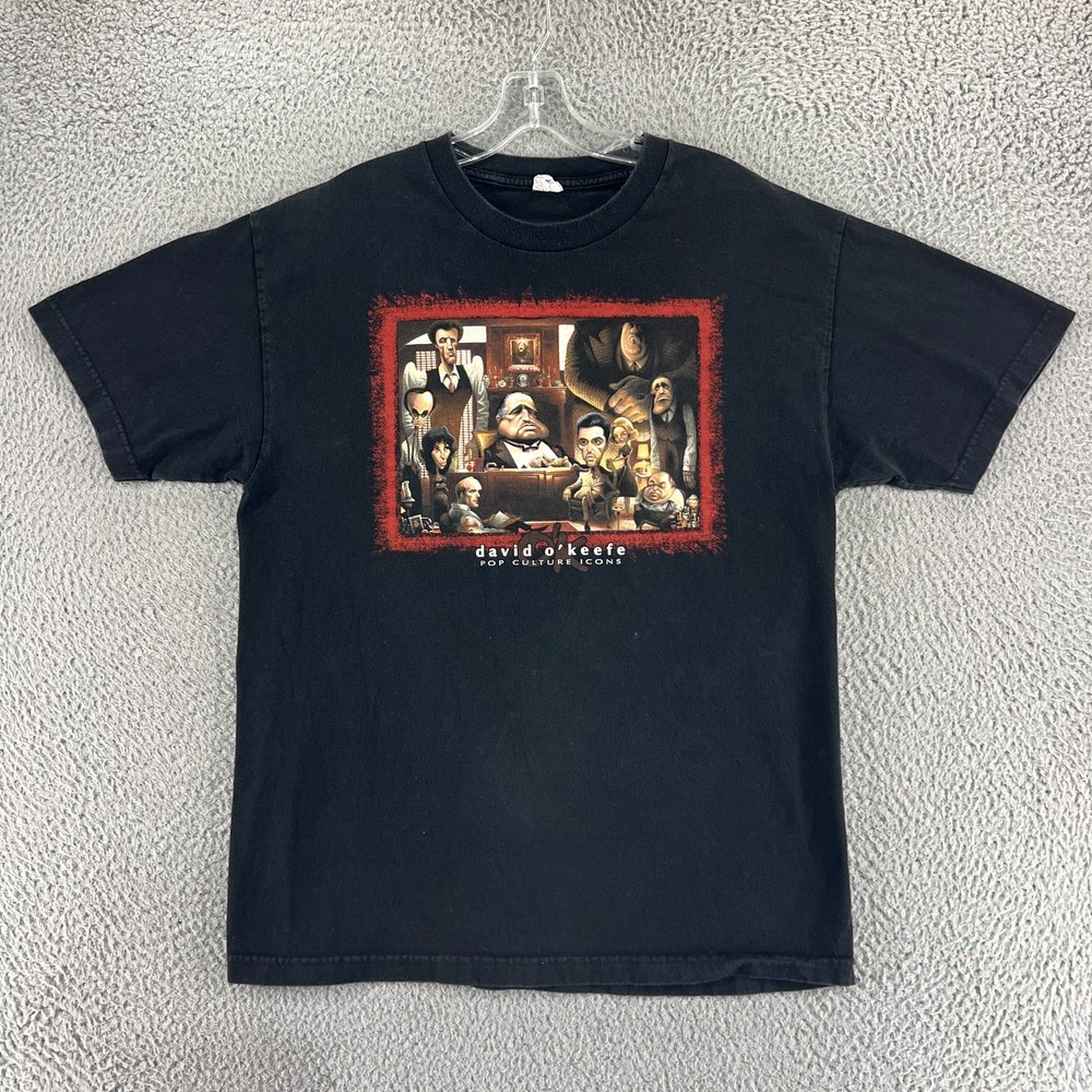 Vintage David O’ Keefe Large Mens Large Godfather Art Pop Culture Streetwear