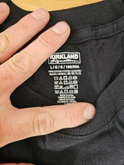 L / LARGE – BLACK – 6 PACK – Kirkland Signature Men’s Crew Neck Cotton Shirts
