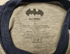 Batman Logo Men’s T-Shirt 2XL Gray & Navy Distressed DC Comics Bat Symbol