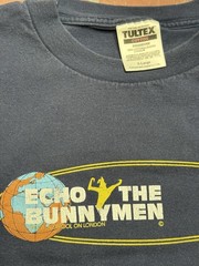 Echo & The Bunnymen Vintage 90s Rock Punk Band T Shirt Size XL Blue