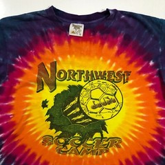 Diadora Northwest Soccer Camp Vintage Single Stitch Tie Dye Shirt Mens Medium