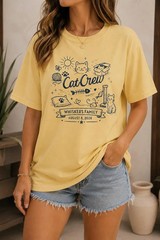 Personalized Cat Comfort Tee Family Crew Pet Lover Gift