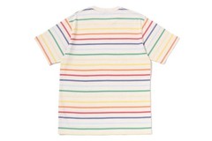 A BATHNIG APE Men’s APE GRADIENT RAINBOW STRIPE ONE POINT TEE 1M30109308
