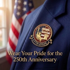 10 Pack 250th Anniversary USA Lapel Pins, 250 Anniversary America Merchandise…