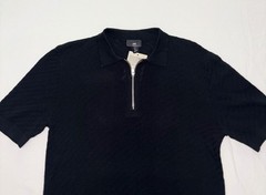 H&M Slim Fit Tight-knit Polo Shirt With Half Zip Size Medium