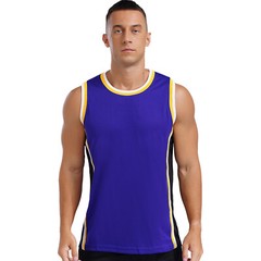 Mens Jersey Breathable Top Outdoor Vest Athletic Tank Round Neck T-shirt Gym