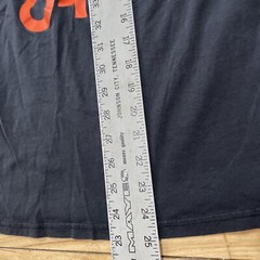 OAKLEY T Shirt Men M Black Orange Yellow Spellout Grunge Custom Sports Tee 38″
