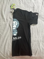 A Bathing Ape BAPE Baby Milo Black Graphic Print Logo Crew Neck T-Shirt M