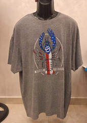 Magellan Outdoors Lobster Graphic T-Shirt Gray 2XL Delta Pro Weight Casual Tee