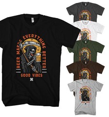 Herren T-Shirt Spruch – Bier macht alles besser – Reaper Crew Fun Shirt GB22820