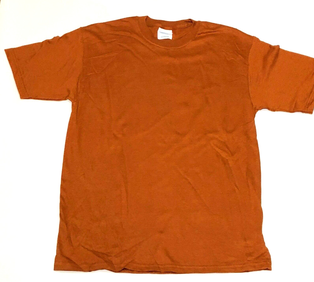 Hanes Heavyweight Dark Orange Men’s Cotton T-Shirt * Size Medium 38-40
