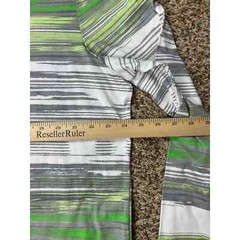 Alfani Mens T-Shirt White Green Space Dye Long Sleeve Crew 100% Cotton XXL New
