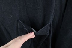 Vintage 90s Streetwear Mens 2XL Faded Blank Pocket T-Shirt Black Cotton USA