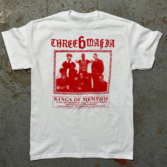 Three 6 Mafia Gift For Fans White T-Shirt Cotton Full Size
