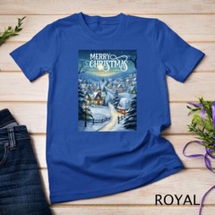 Christmas Church in the Mountains A Peaceful Scene #3 Funny Unisex T-shirt