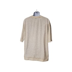 Unisex M Light Gray White Heather Pattern T-shirt Dark Gray Graphic Logo Unknown