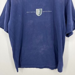Mossimo T-Shirt Men’s L Navy Blue Vtg 90s Short Sleeve Crew Neck Distressed USA