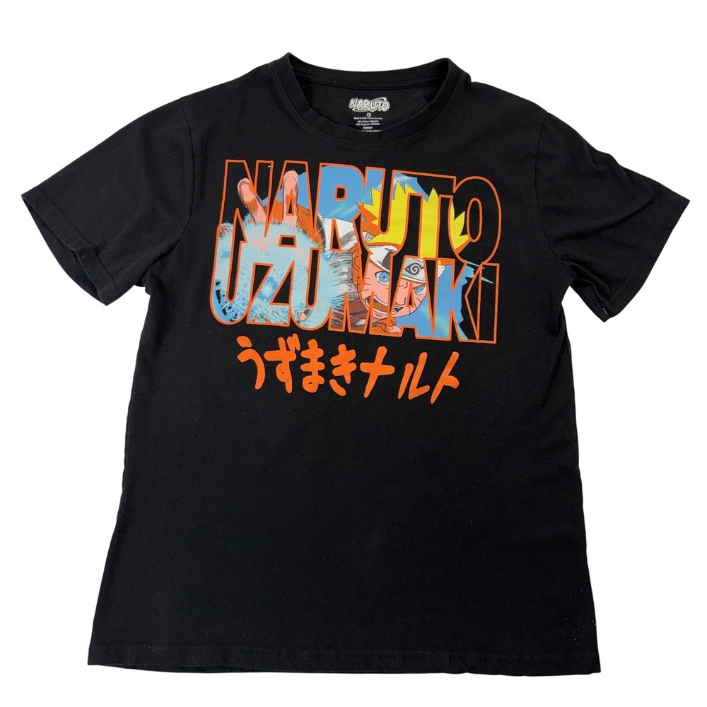 Naruto Graphic Tee Shirt Mens Small Black Anime VIZ Media 2024 C-Life Group OS