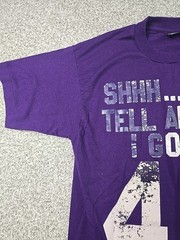 Vintage Screen Stars Shirt Mens Large Purple Dont Tell Anyone I Got A 4.0