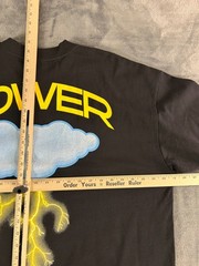 Y2K Adapt Power Graphic T-Shirt Shaka Wear Size Large Black Streetwear Tee