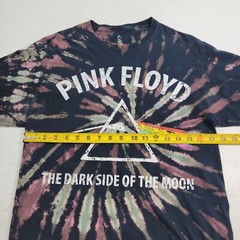 Pink Floyd Tie-Dye Shirt Sz M Black Purple Blue Dark Side Retro Graphic Band EUC