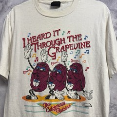 Vintage 80s California Raisins Shirt Mens XL White Grapevine Single Stitch Tee