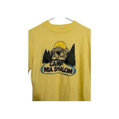 Vintage Camp Mia Shalom Recreation Single Stitch Yellow Nature T Shirt L