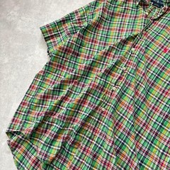 Ralph Lauren Blake Madras Check Short Sleeve Shirt XL Red Pony Made in India Fo