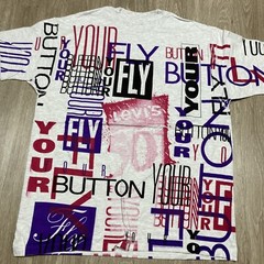 Levis Shirt XL 90s 00s Y2k 501 Button Your Fly Western Cowboy Mega Print AOP Tee
