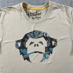 Howler Brothers Shirt Mens Medium Tan Monkey Face Heed The Call Casual Outdoor