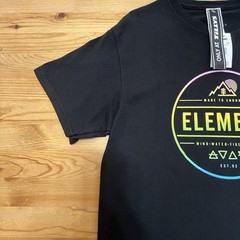 ELEMENT T-Shirt Mens Medium M Black Alignment Graphic Gradient Logo Skate NWT