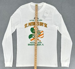 Adidas St. Patrick’s Day 5K Shirt Mens Small White VFW Post 454 Bloomington Tee