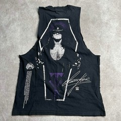 WWE Darc Sport Undertaker Men’s L Muscle Tank Top Black Limited Edition Cut Off*