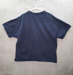 Vintage Gildan Shirt Adult 2XL XXL Blue Wolf Nature Biker Motorcycle Grunge Y2K