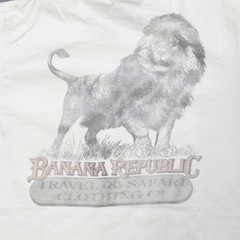 Rare VTG BANANA REPUBLIC Travel & Safari Clothing Star Pocket T Shirt 80s 90s 