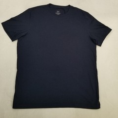 G George Navy Blue Basic Shirt Men’s Large Short Sleeve Crew Neck Classic Casual