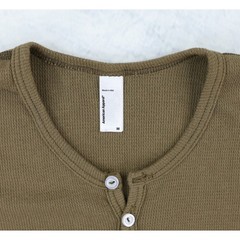 American Apparel Dexter Morgan Henley Thermal Kill Shirt Medium Green USA MADE