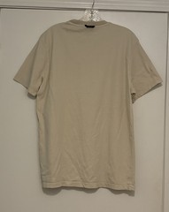 Napapijri Geographic Men Large Tan Beige Zipper Pocket 100% Cotton T-Shirt