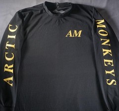 Arctic Monkeys AM Shirt Mens XL Black Long Sleeve British Rock Band Tee Tour