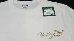 Puma Rare Mens New York City Sports Tee Puma white Gold Size Medium